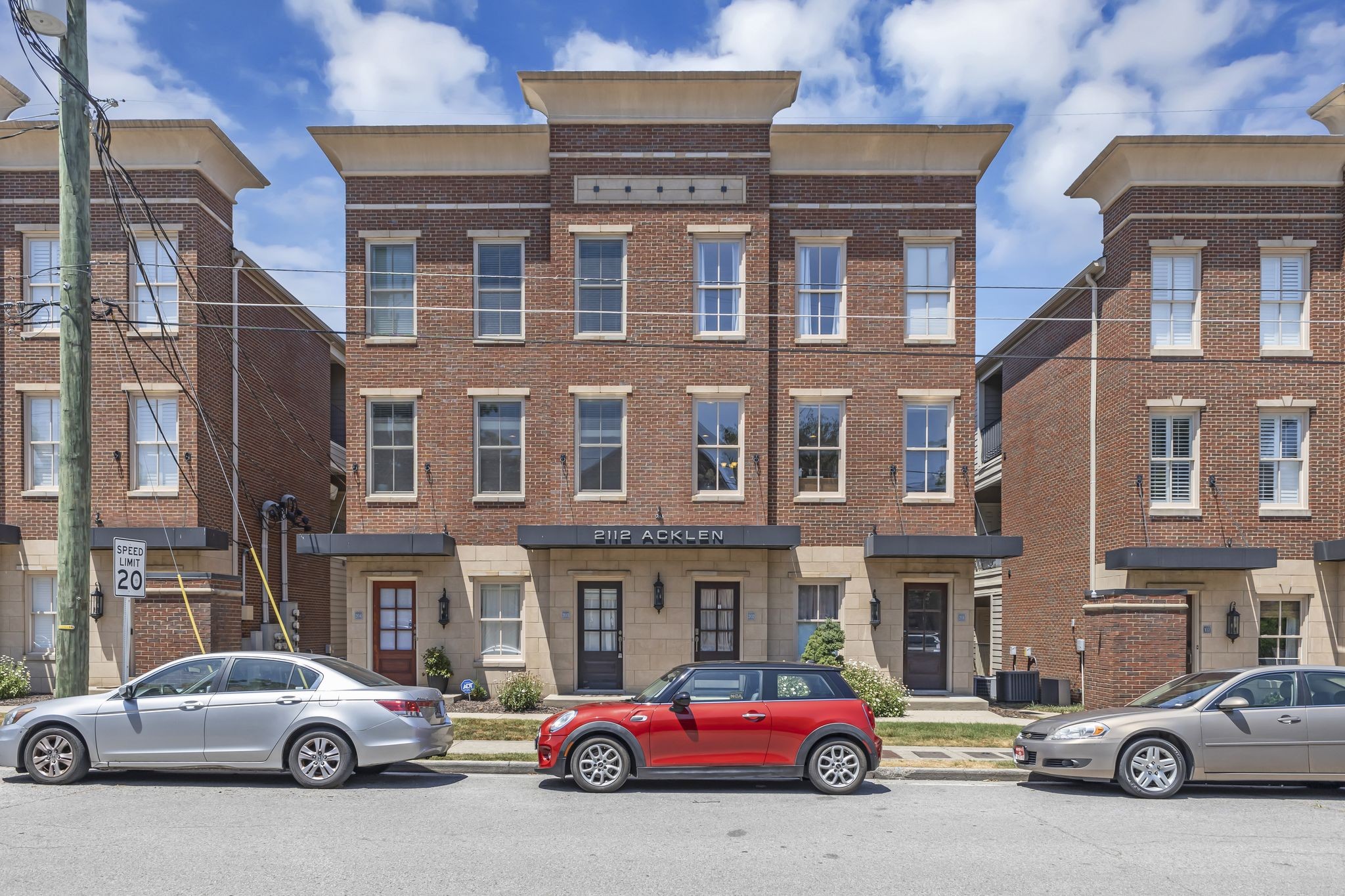 a car parked in front of a building