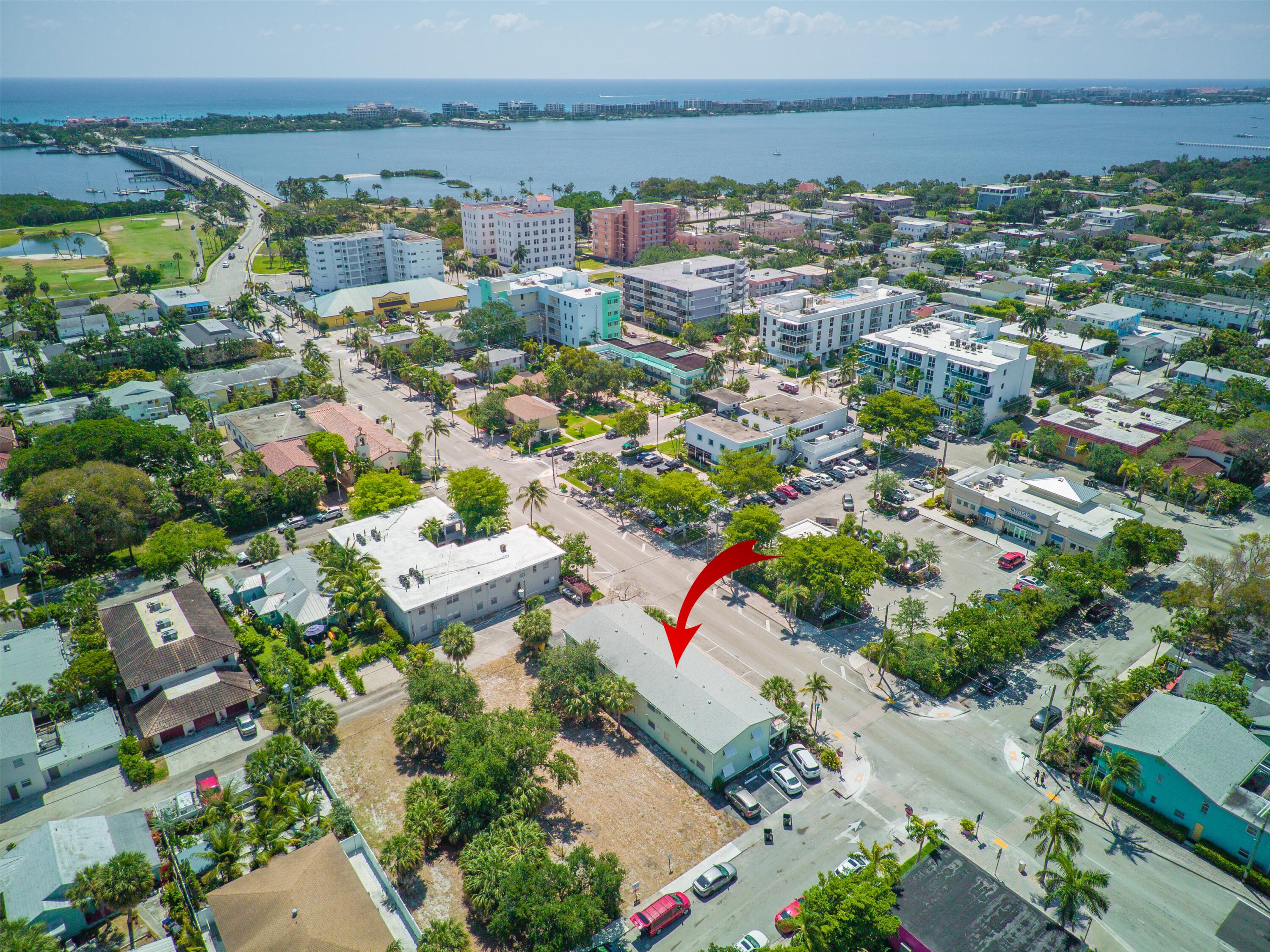 an aerial view of multiple house