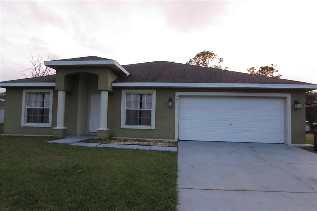 a front view of a house