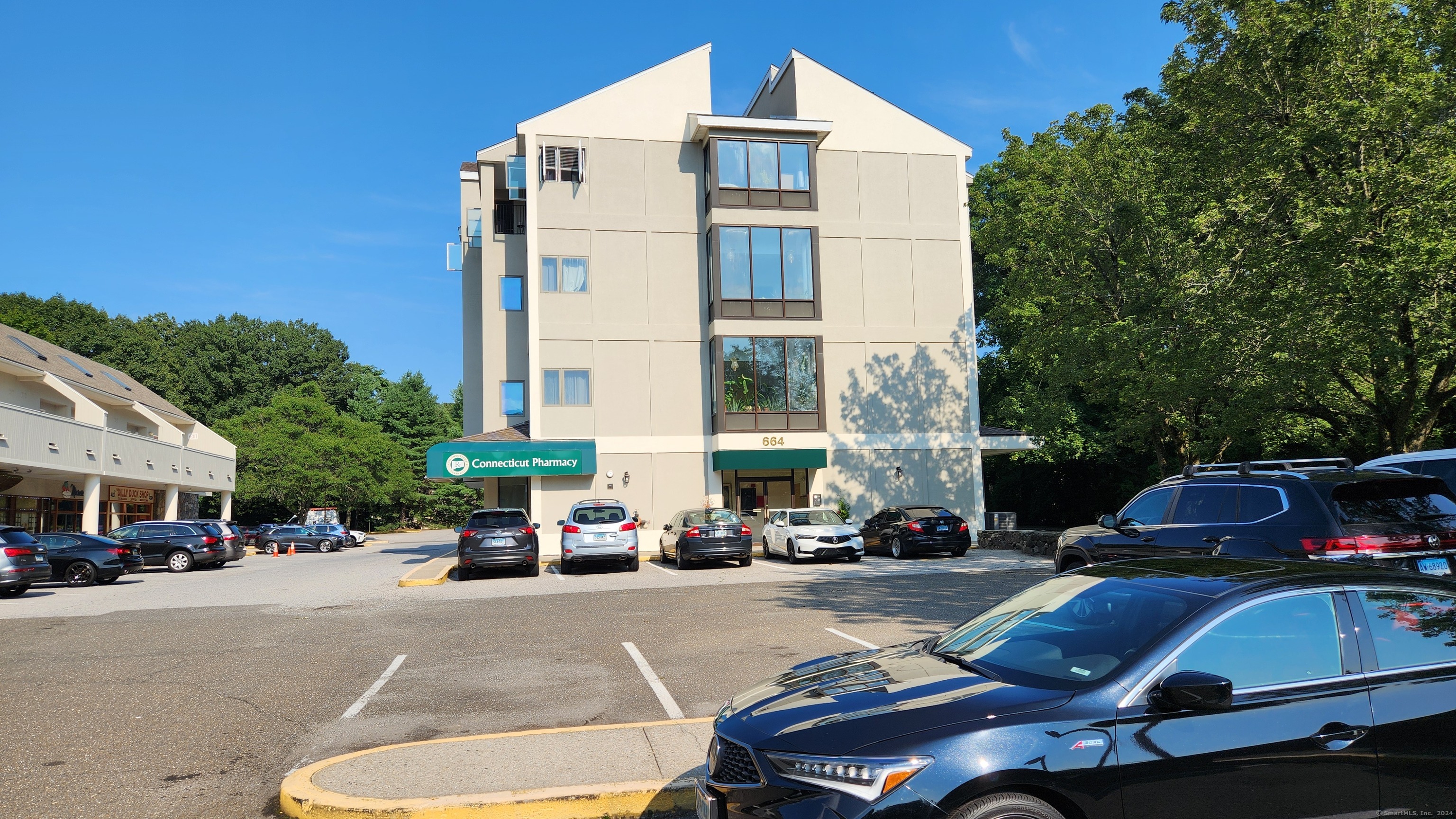 a cars parked in front of a building