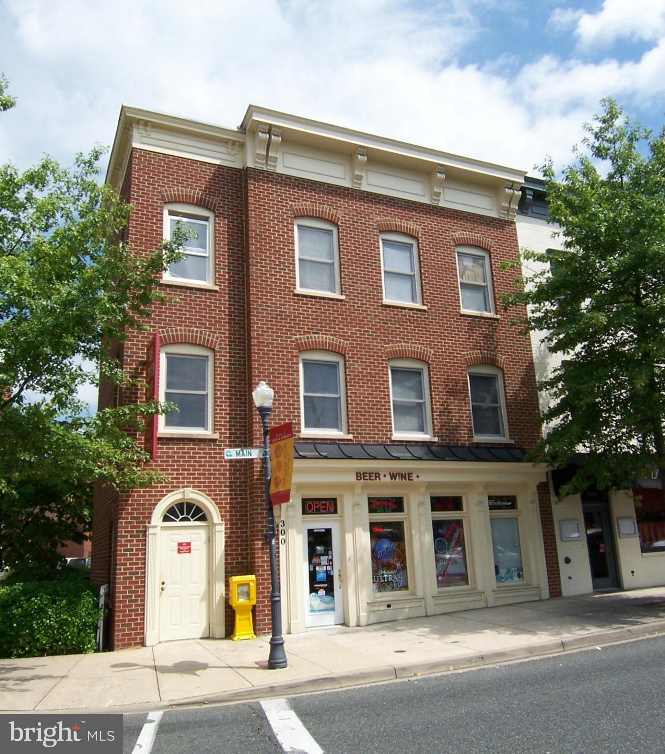 a front view of a building