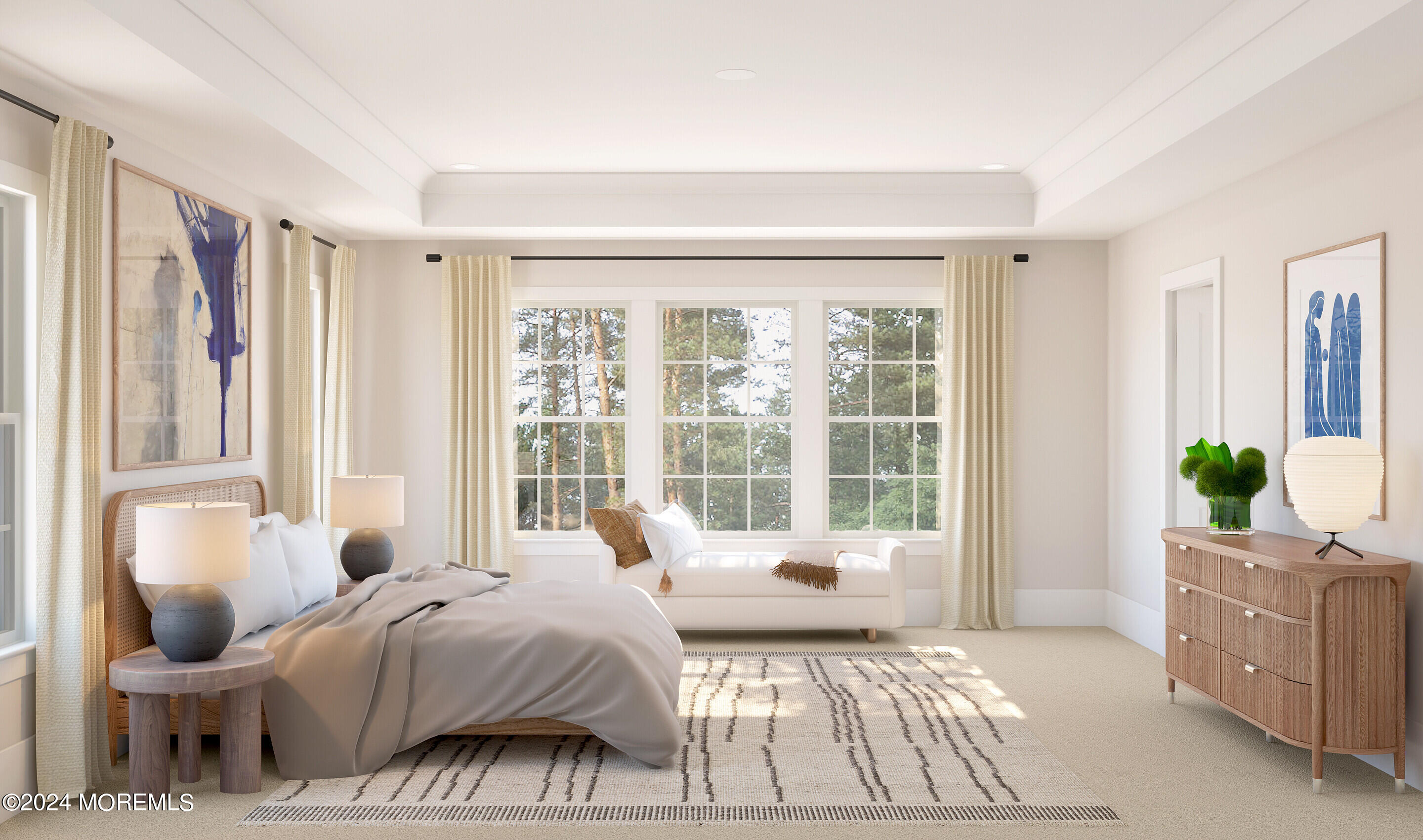 a bedroom with a bed and glass window