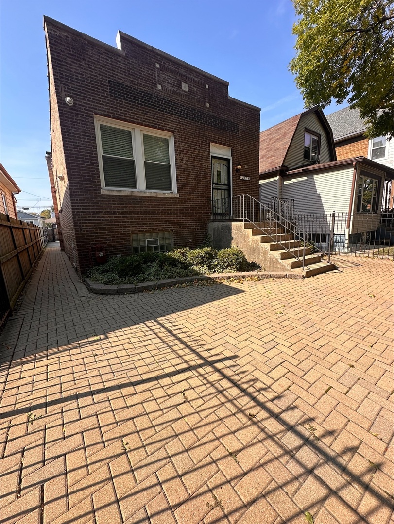 a front view of a house