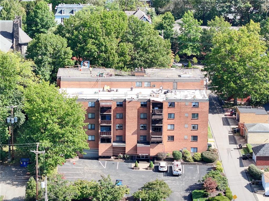 an outdoor view with patio