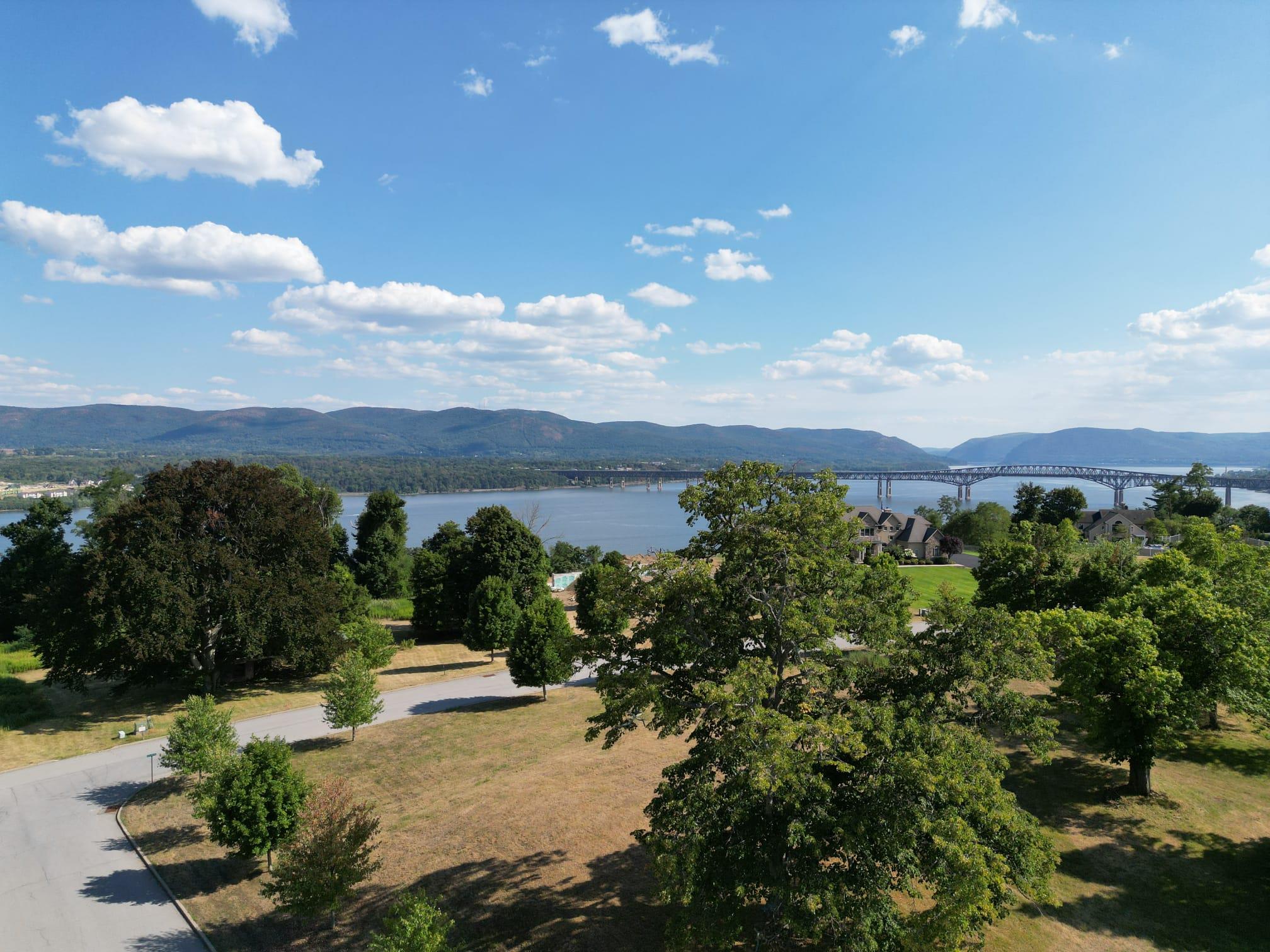 View of mountain feature with a water view