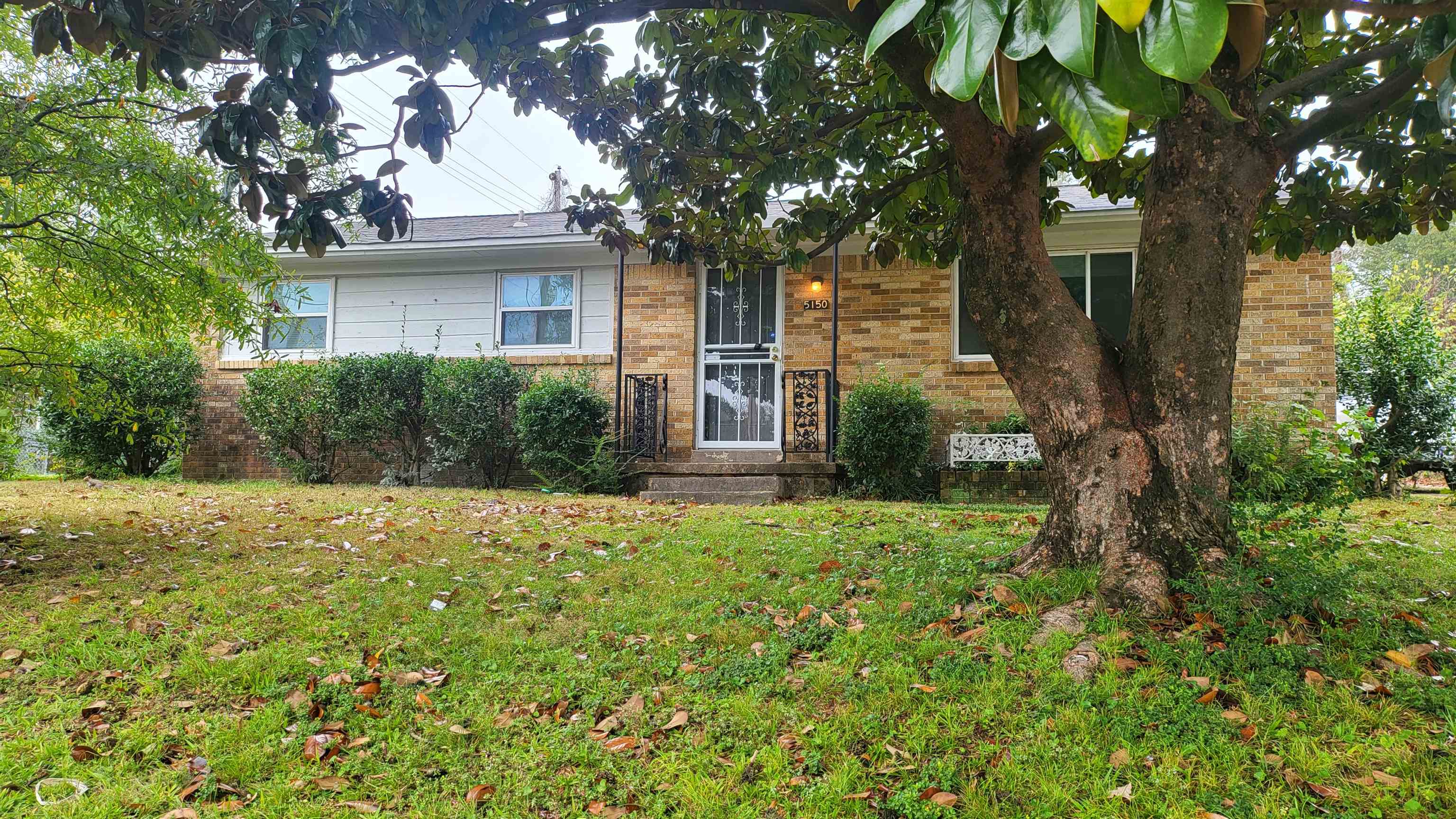 a view of a house with a tree