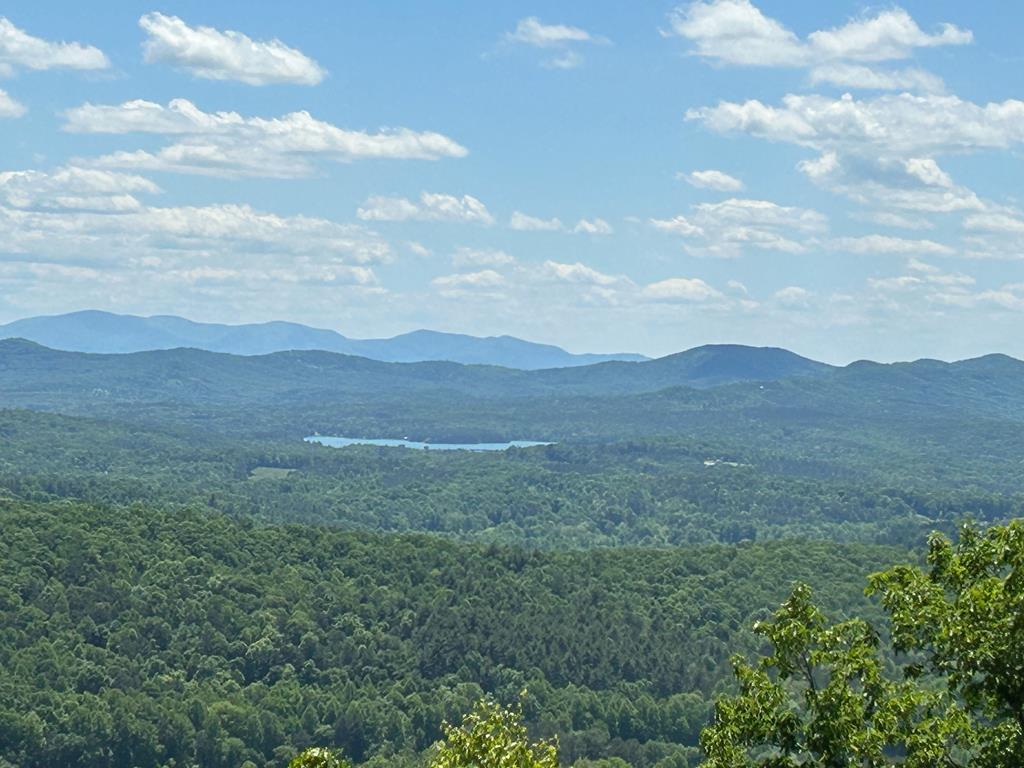 a view of an outdoor space and mountains