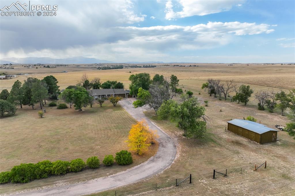 Bird's eye view with a rural view