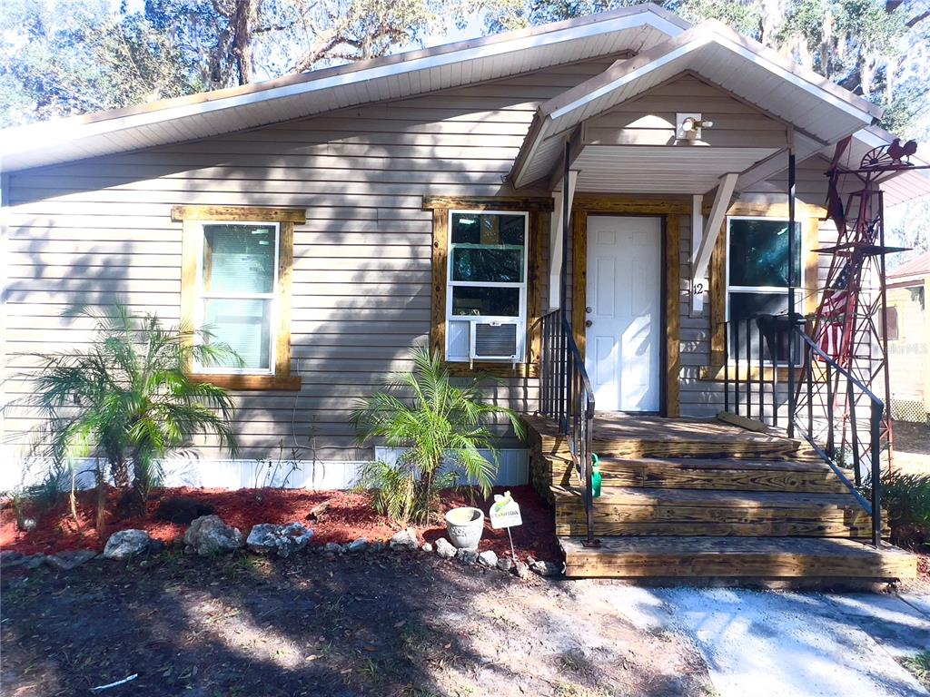 a front view of a house