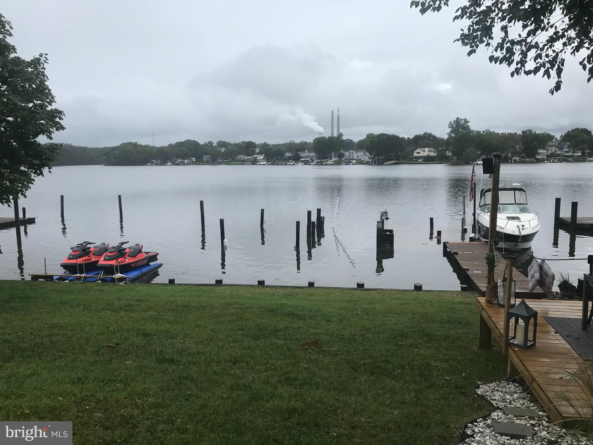 a view of a lake with houses