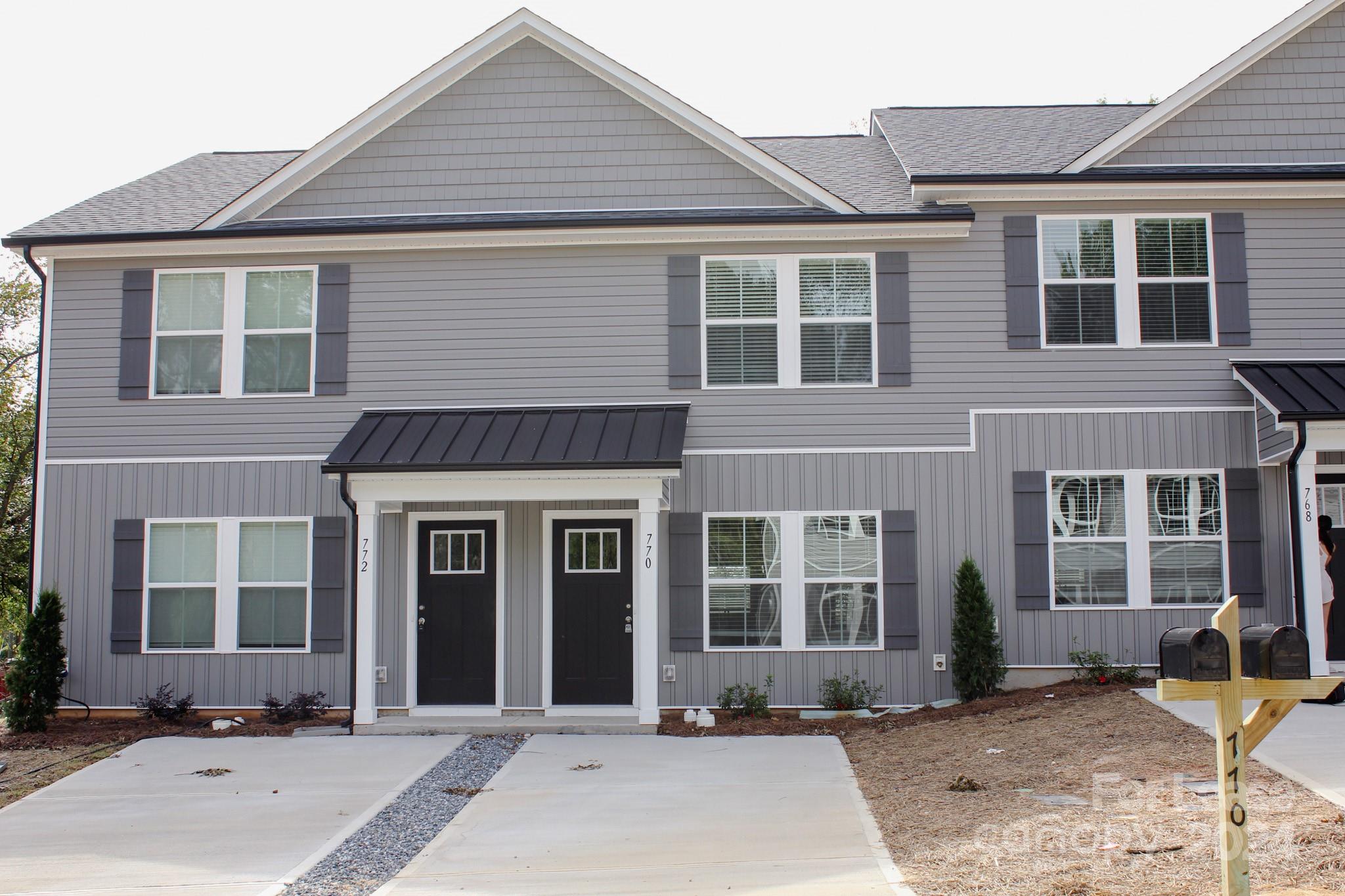 a front view of a house