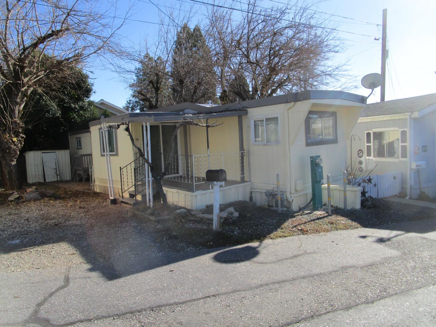 a view of a house with a patio