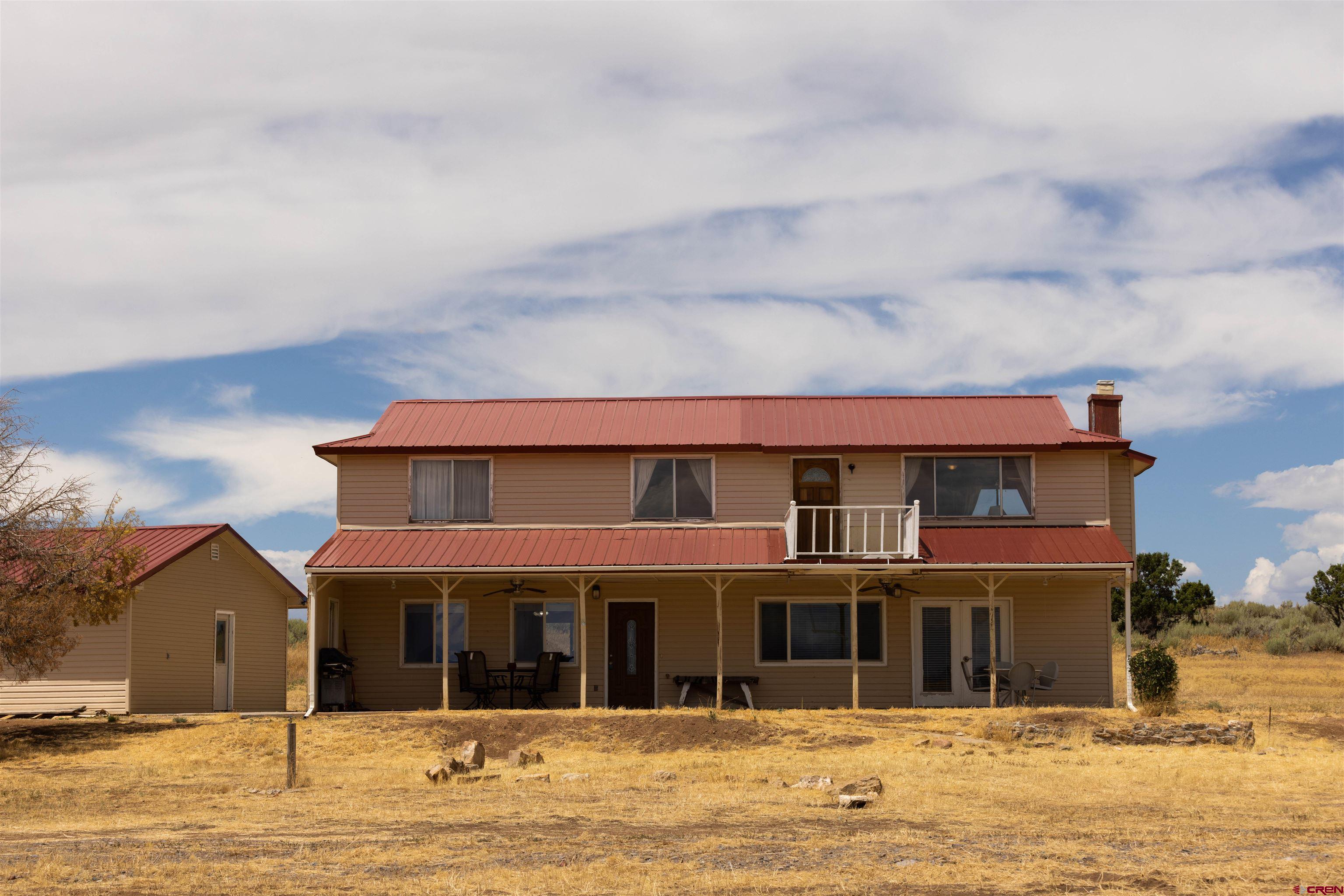 a front view of a house