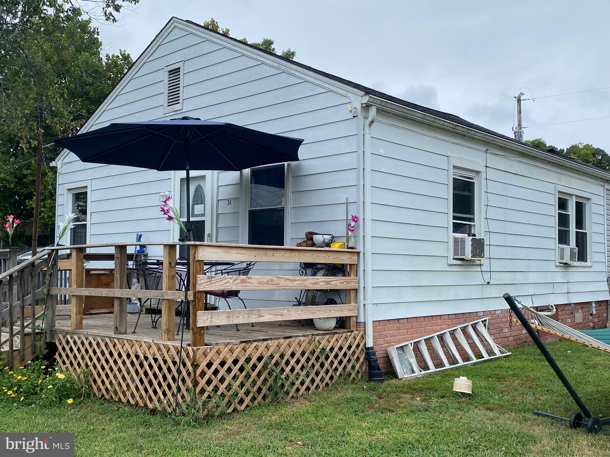 a view of a house with a deck