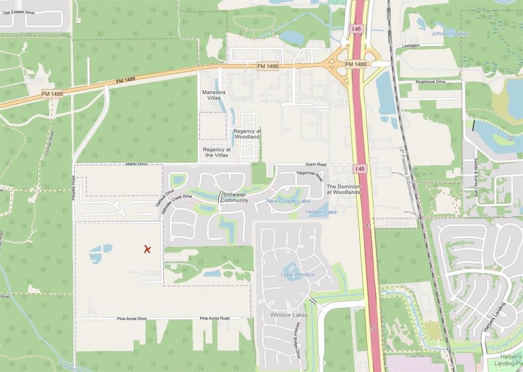 Approximate location (red X) in proximity to 1488 and 45.