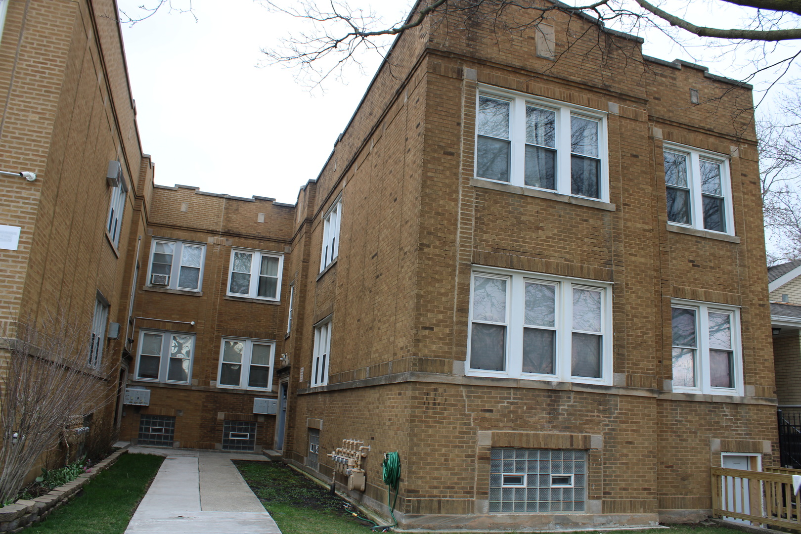 a view of a building with a outdoor space