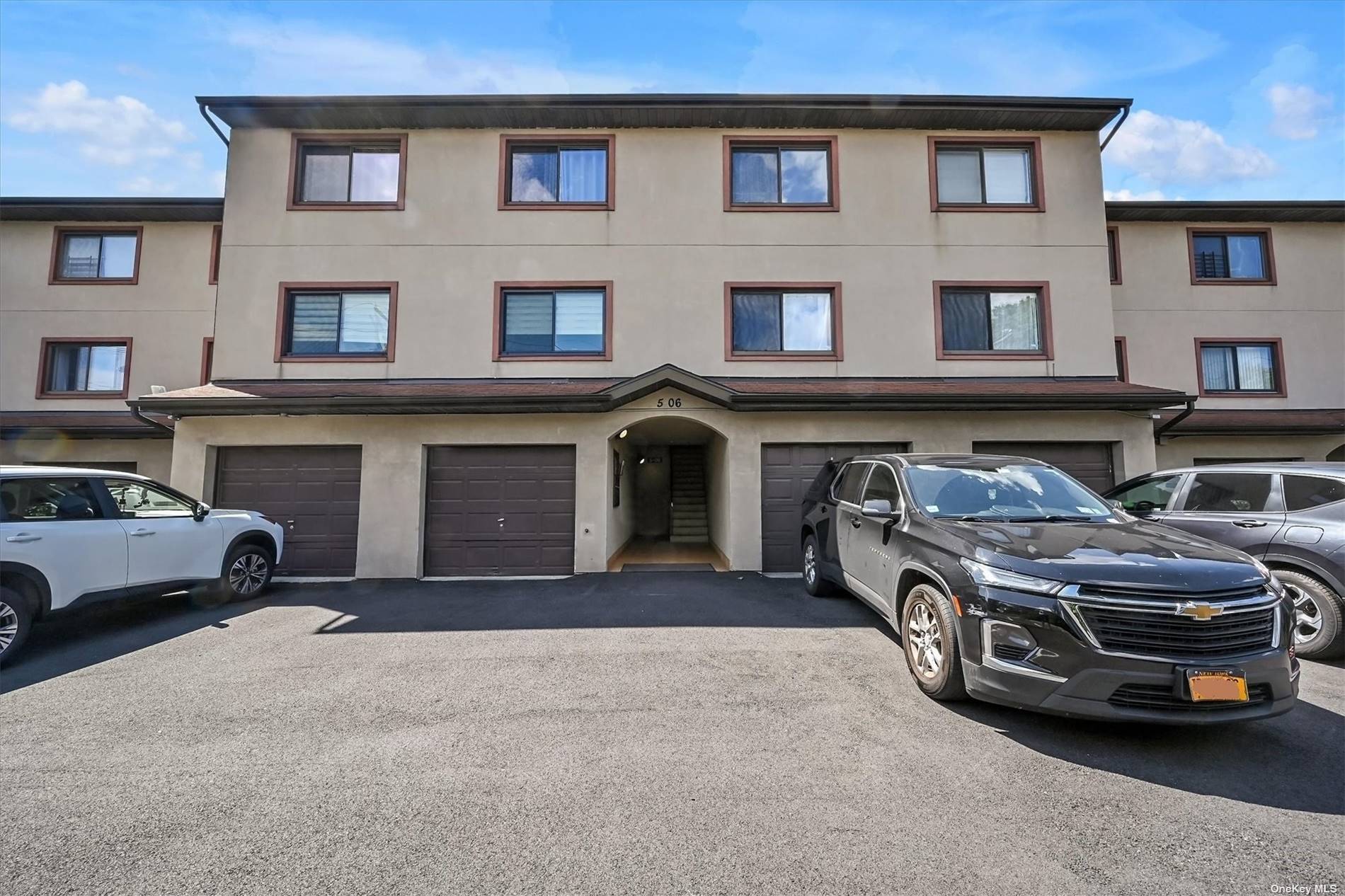 a car parked in front of a building