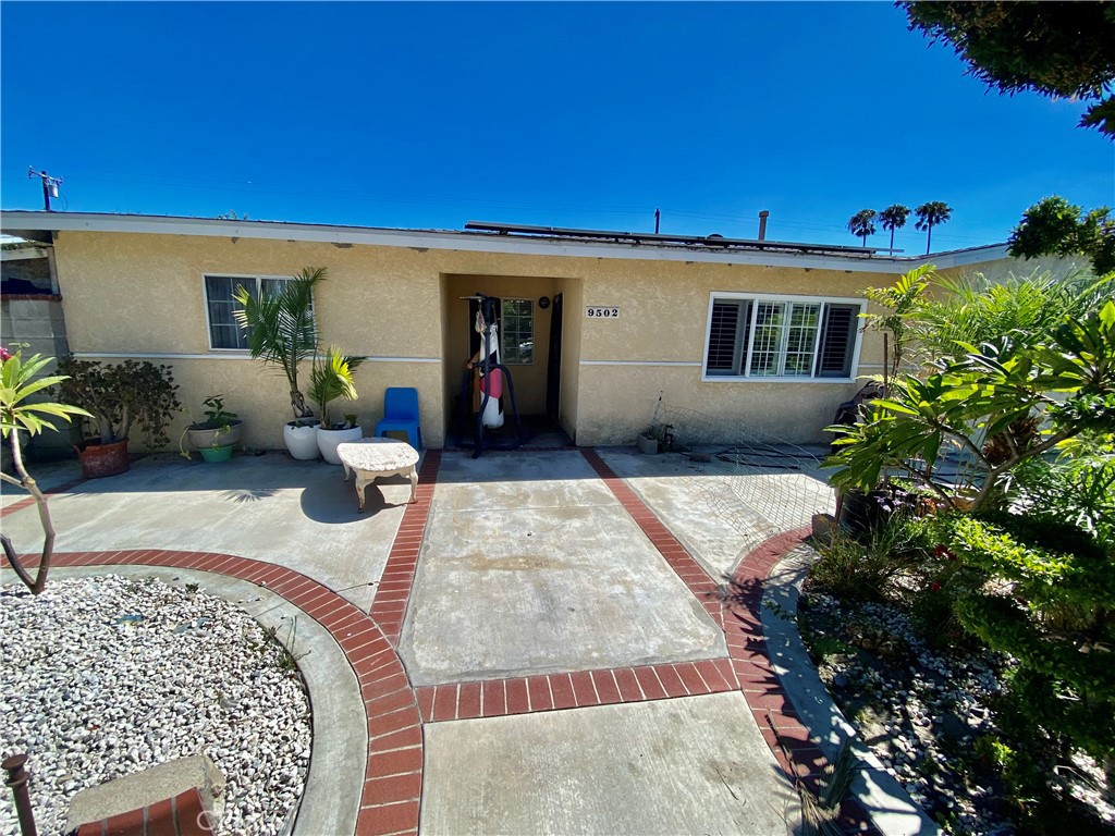 a view of a house with patio