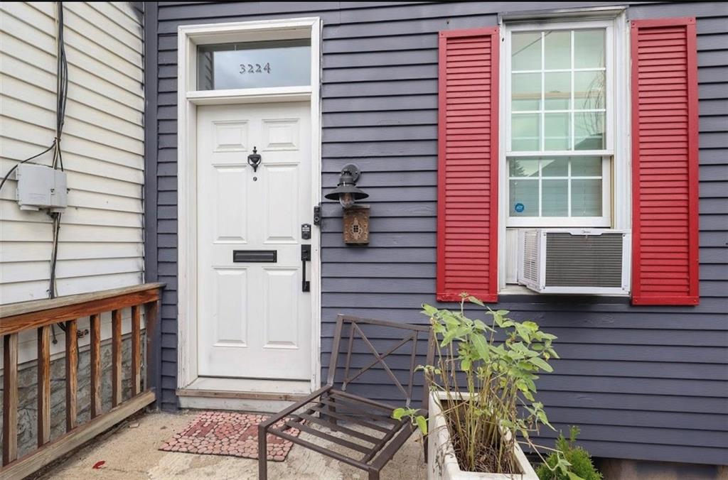 a view of a entryway door front of house