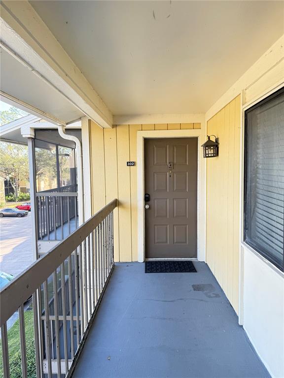 a view of hallway with livingroom