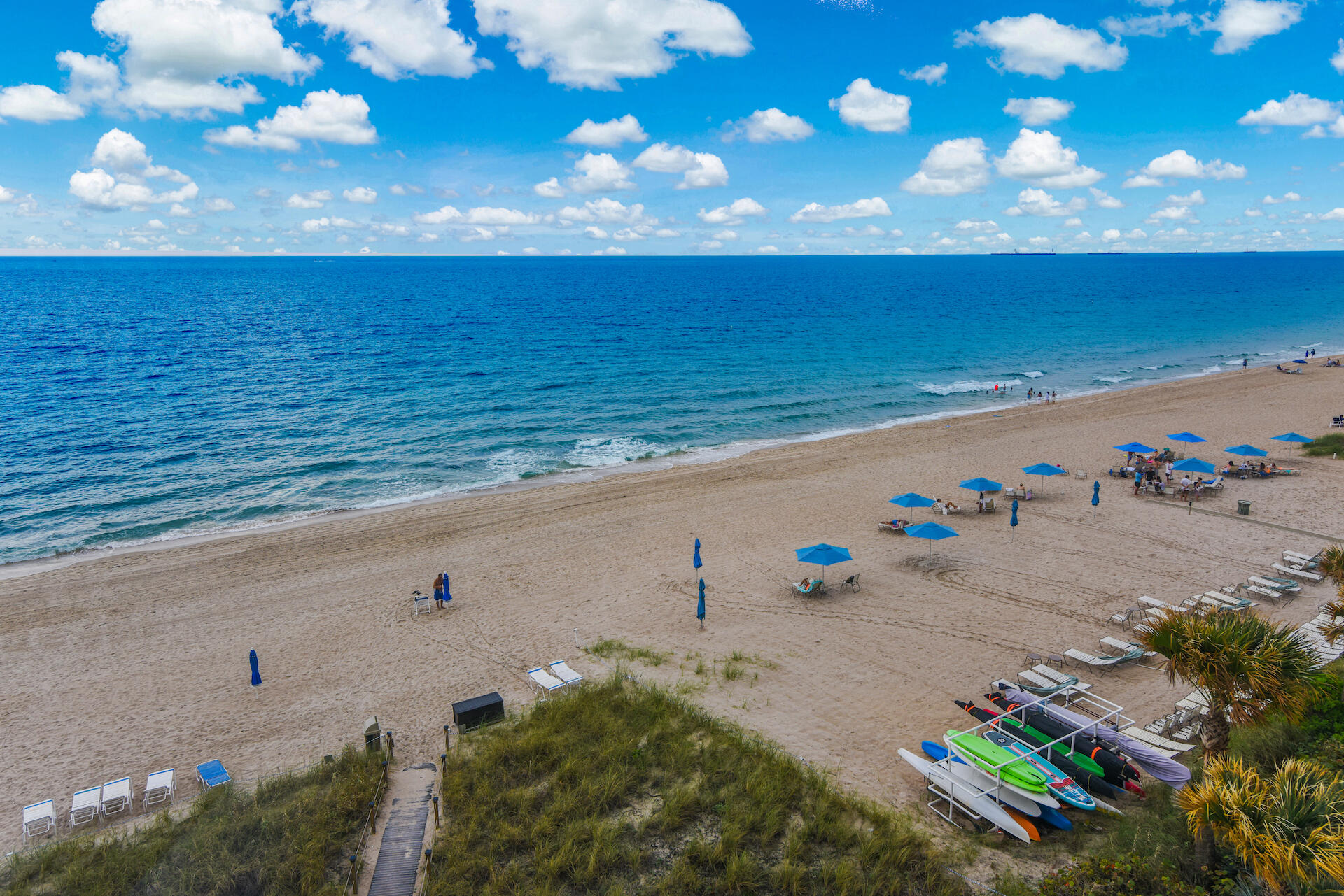 a view of beach and ocean view