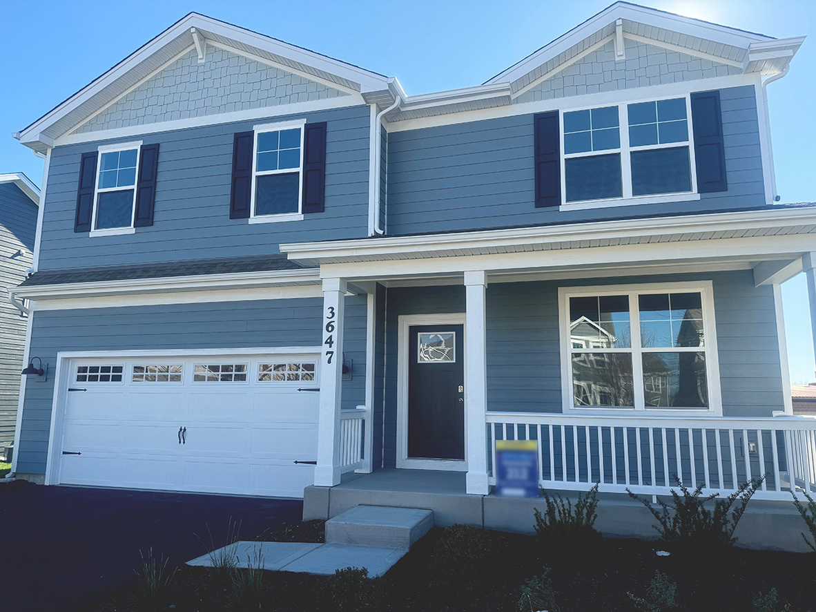 a front view of a house