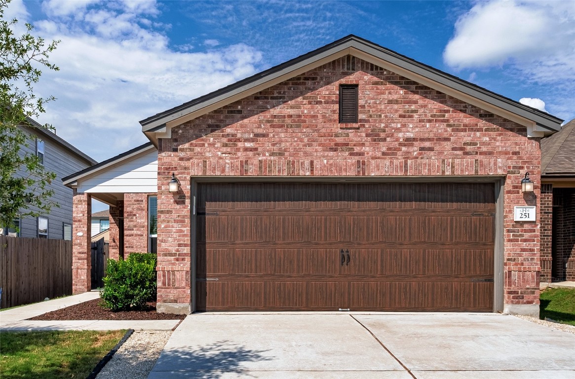 a front view of a house