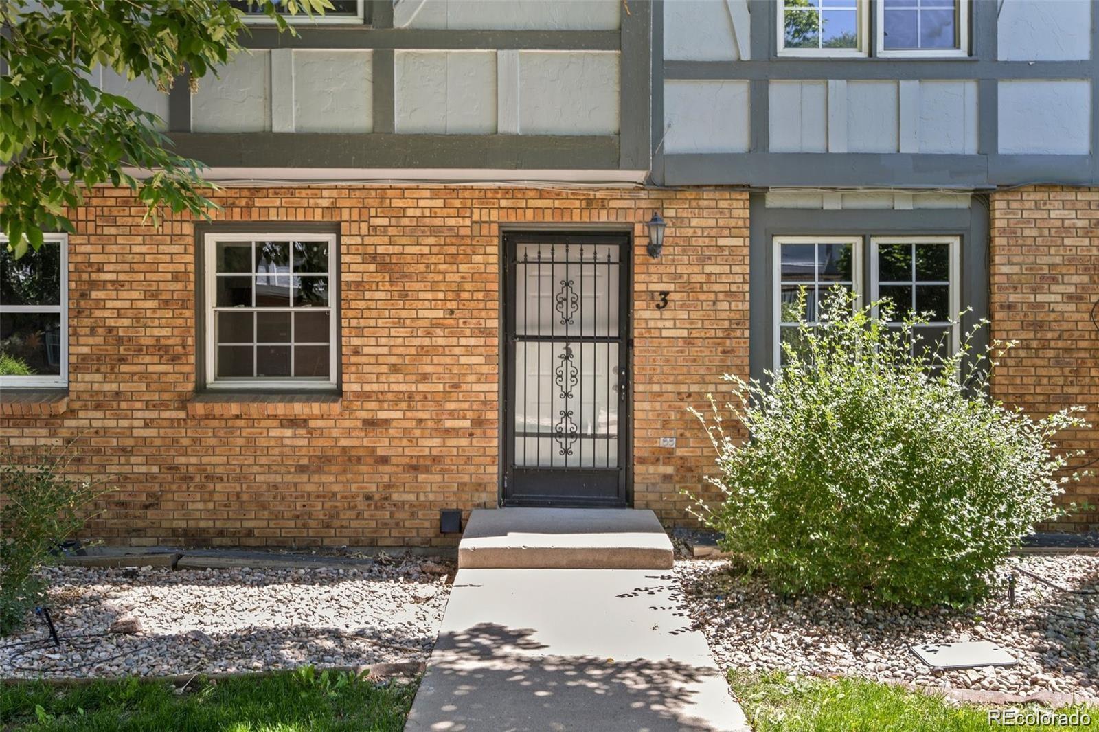 a front view of a house