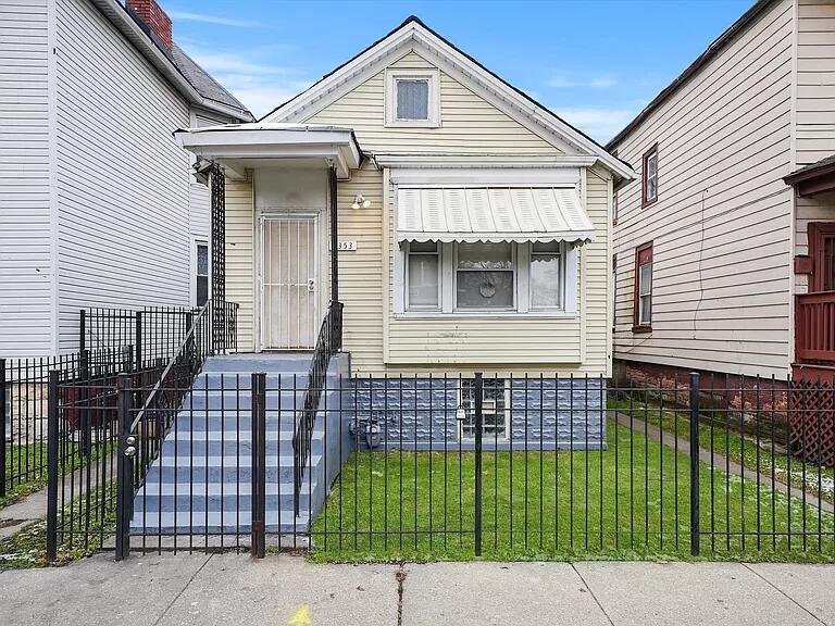 a front view of a house