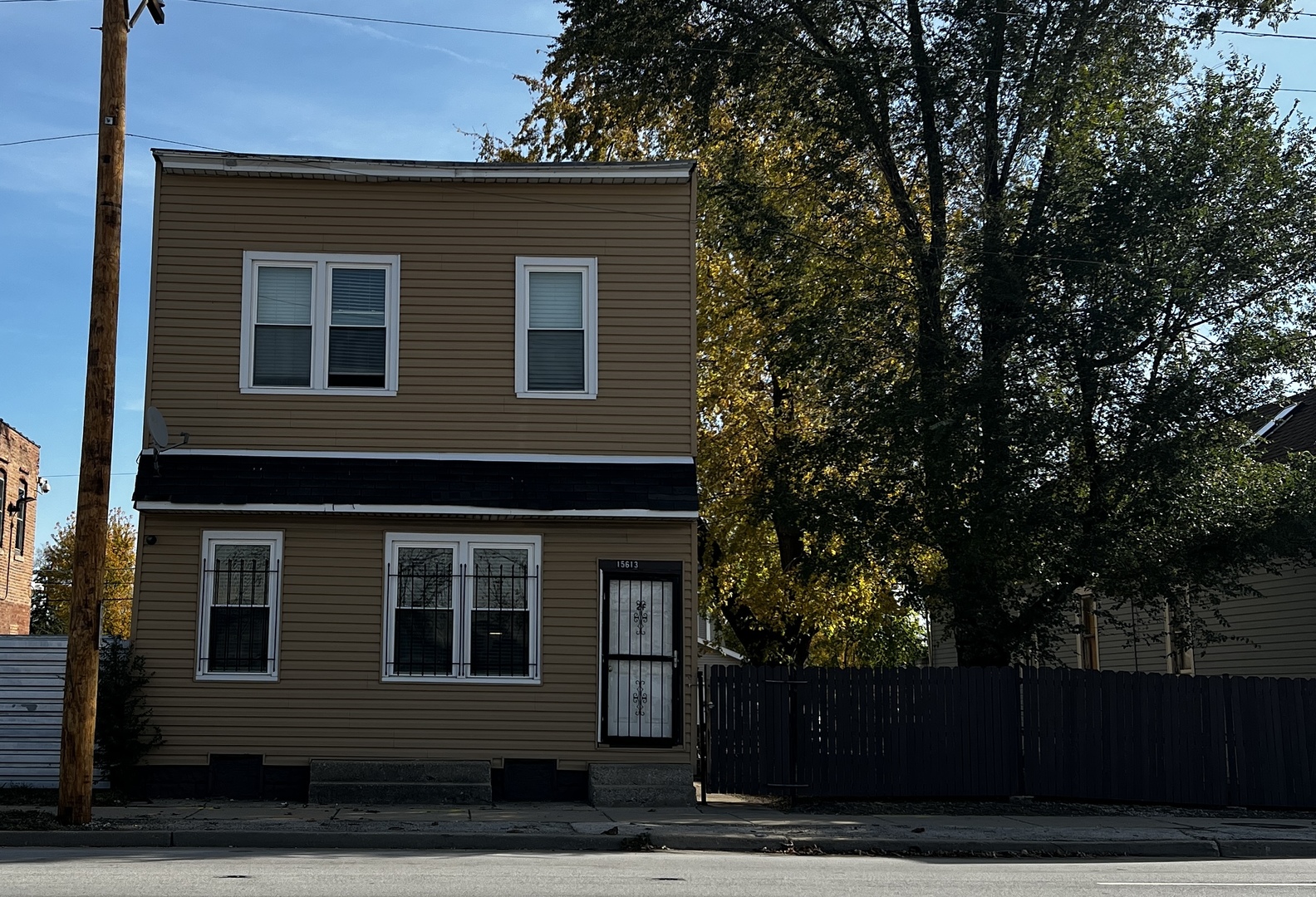 a front view of a house