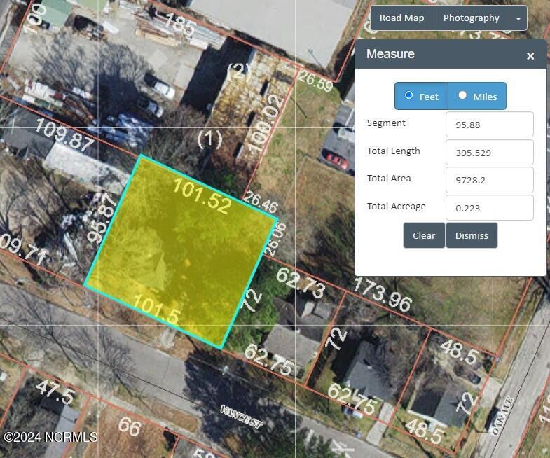 GIS overhead acreage 405 Vance