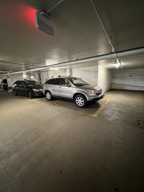 a car parked in a parking space