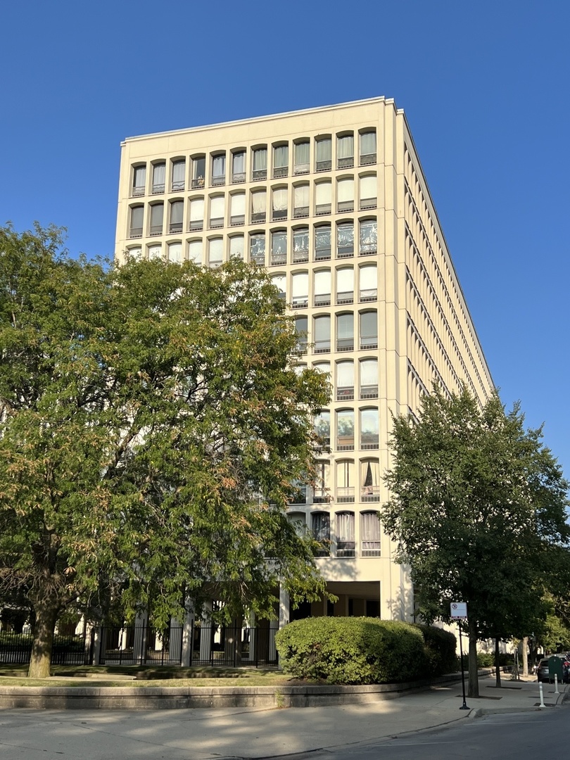 a front view of a building