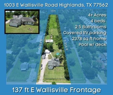 Stunning Ranch Style 4 Bedroom, 2.5 bathroom home situated on just over 4 acres.