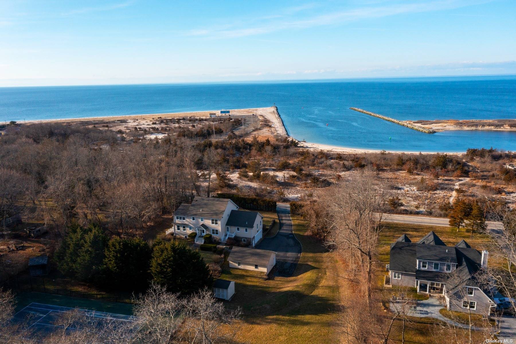 a view of city and ocean