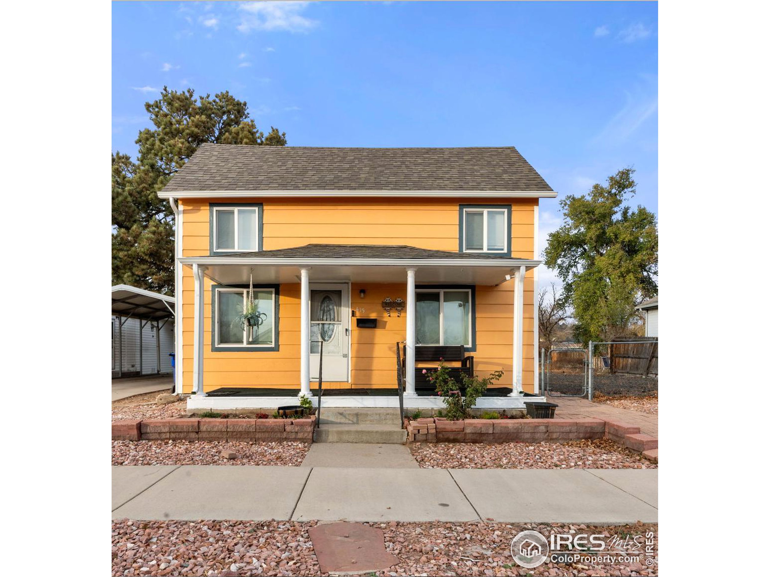 a front view of a house