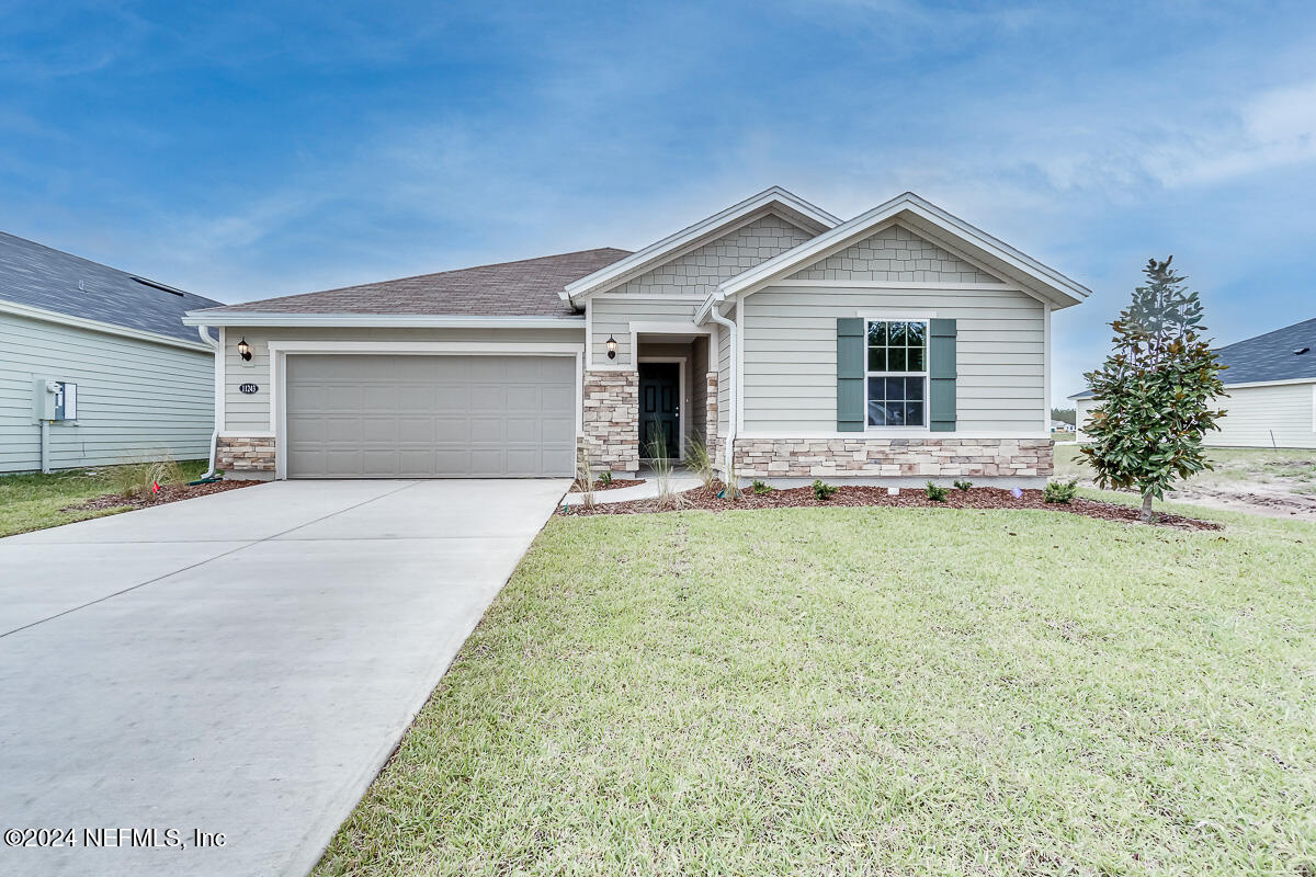 a front view of house with yard