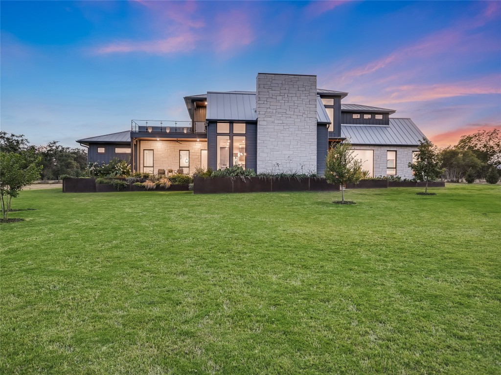 a house view with a garden space