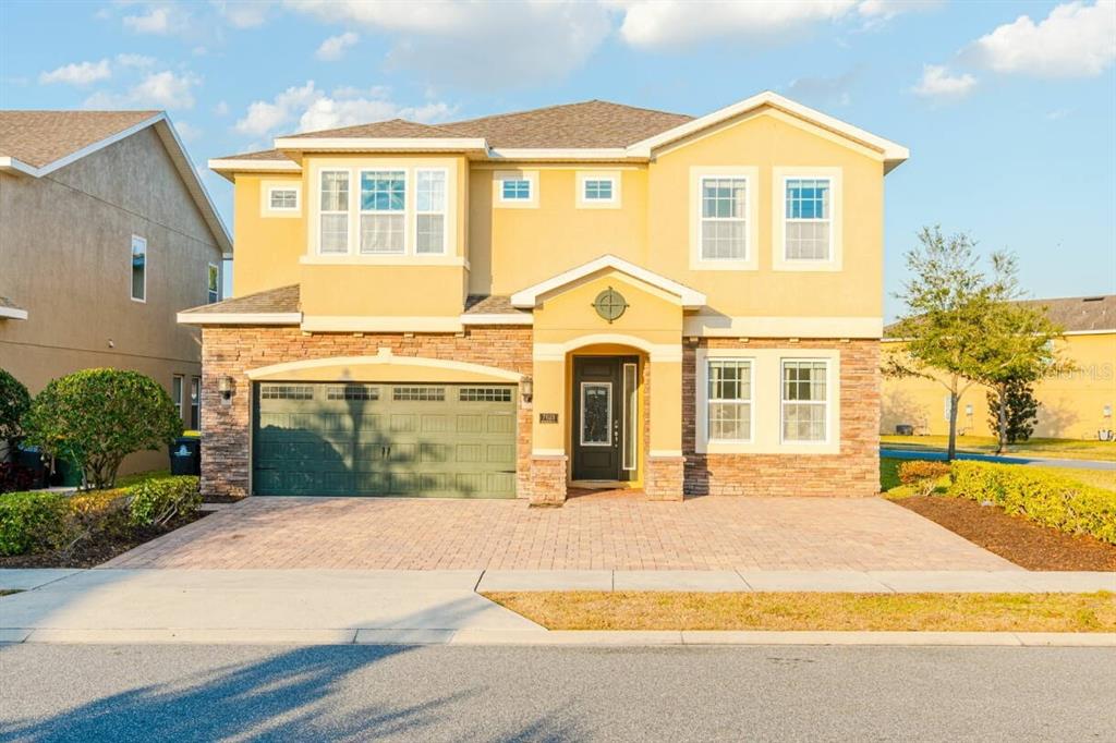 a front view of a house