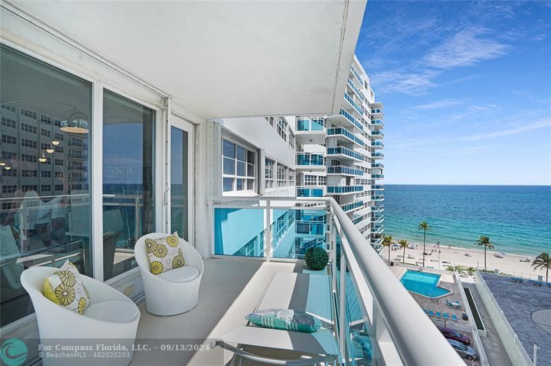 ocean views from wraparound balcony