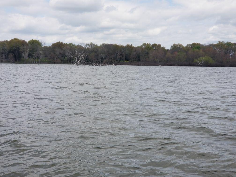 a view of lake and mountain