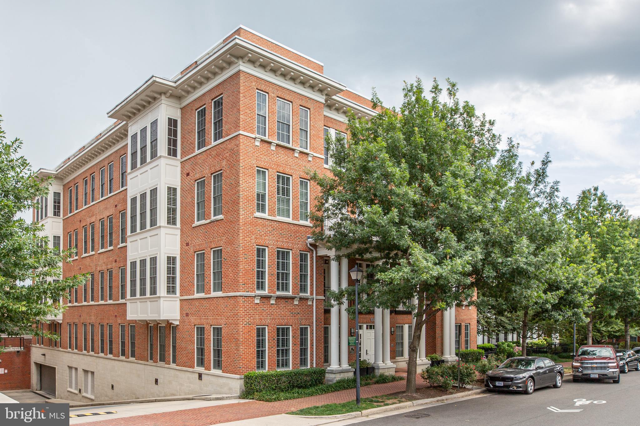 a front view of a building