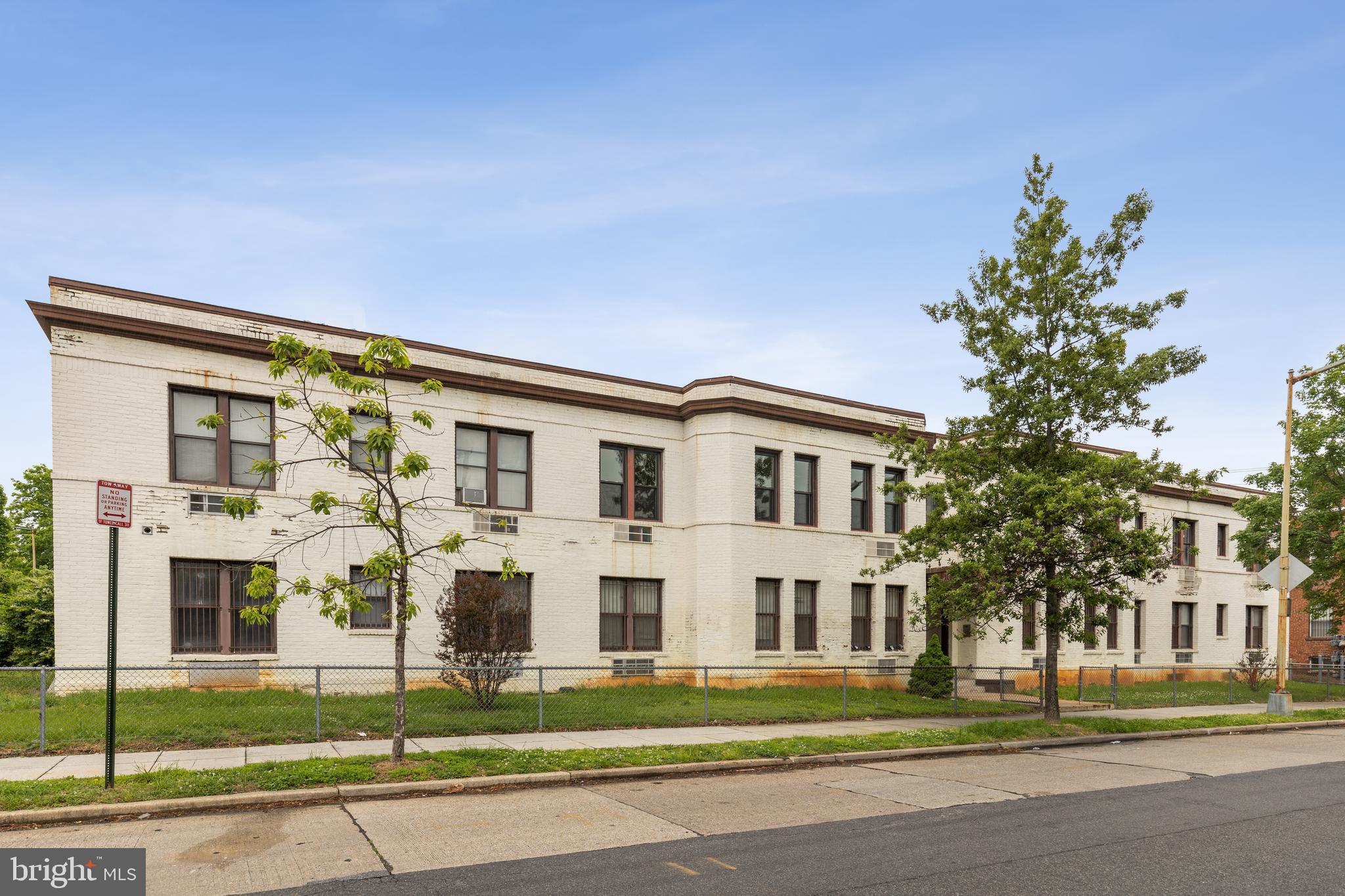 a front view of a building