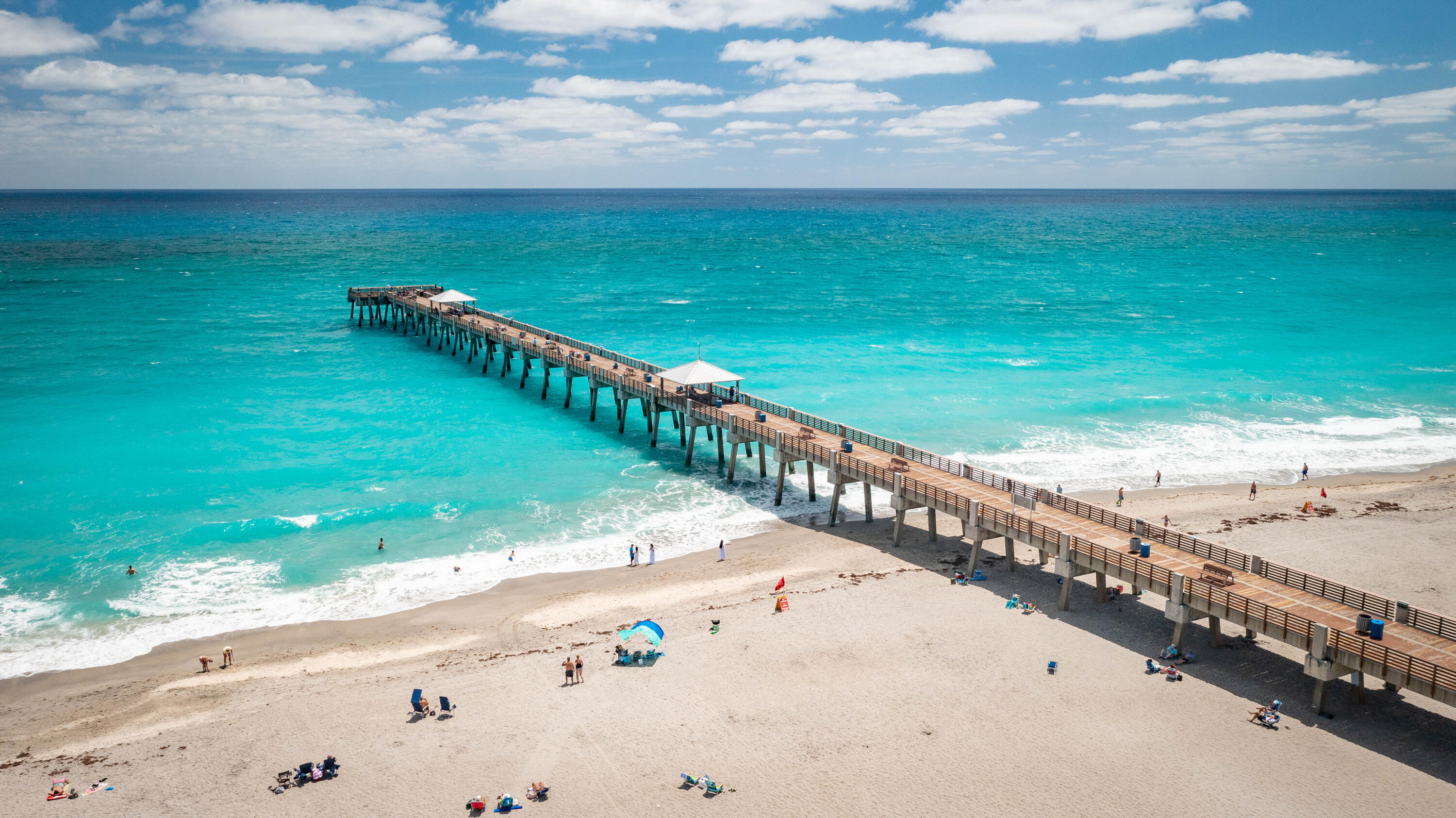 a view of an ocean and beach