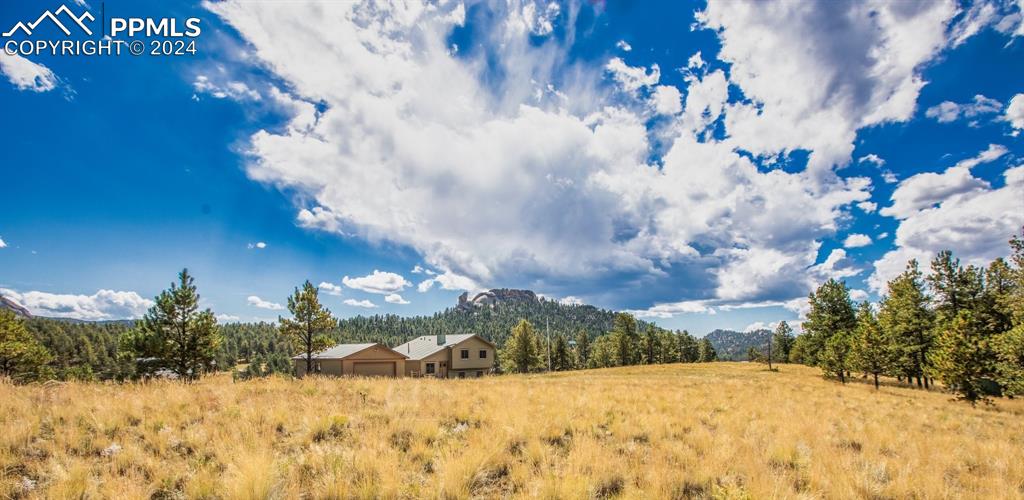 Home is situated w/  views of Doghead Mountain, Pikes Peak, and Dome Rock!