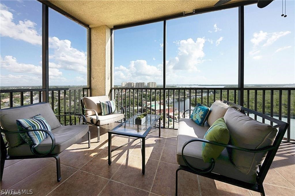 a outdoor living room with furniture