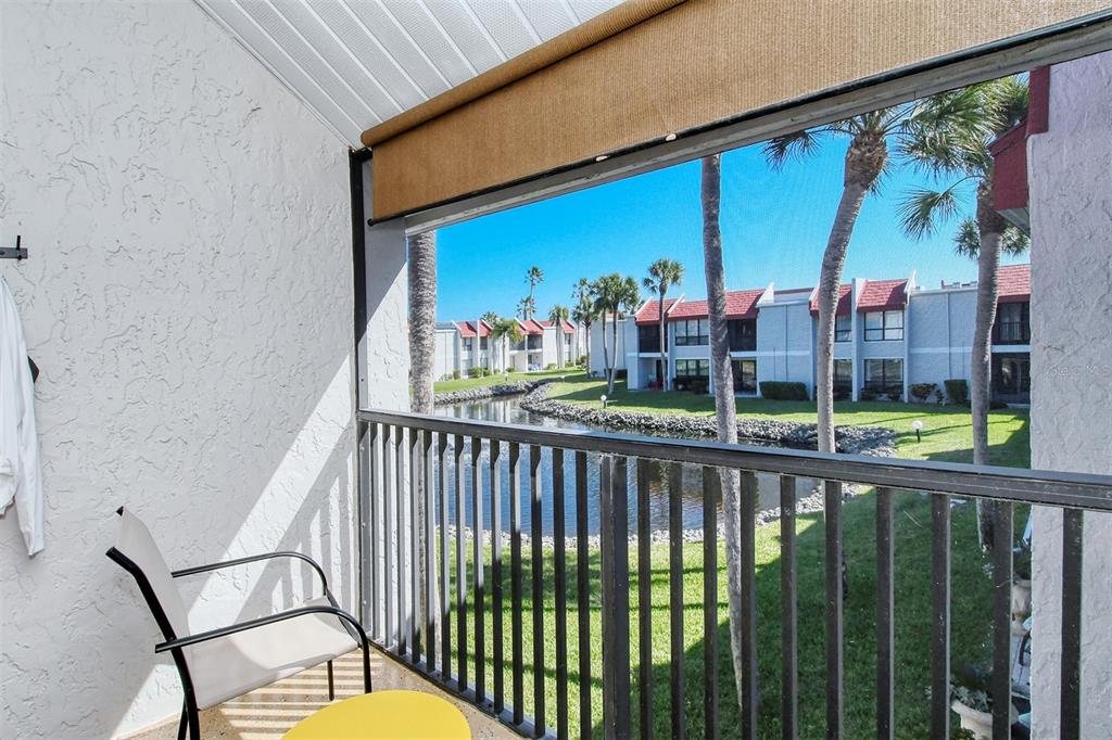 a view of a balcony