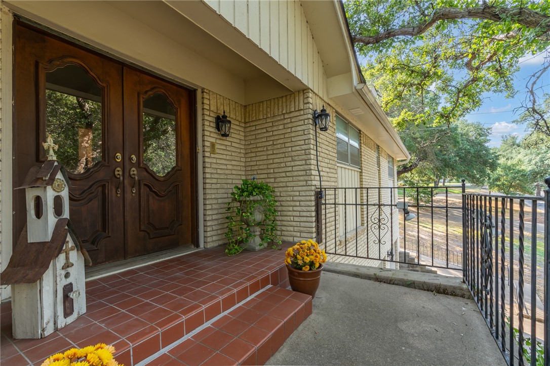 a view of outdoor space and porch