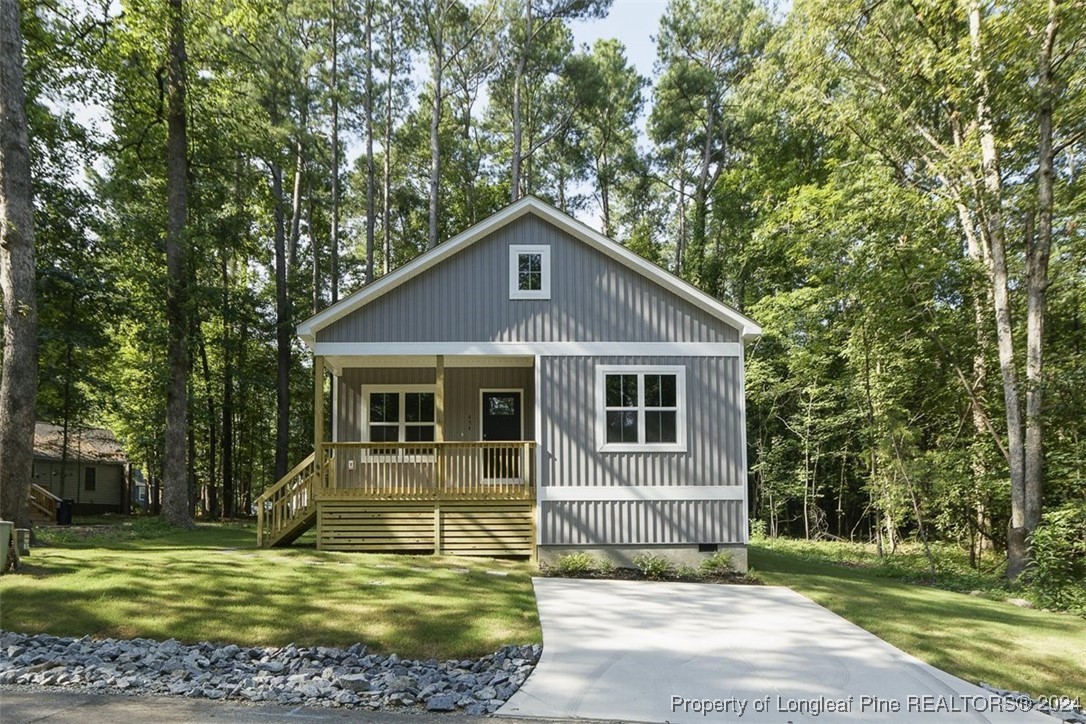 a house view with a outdoor space