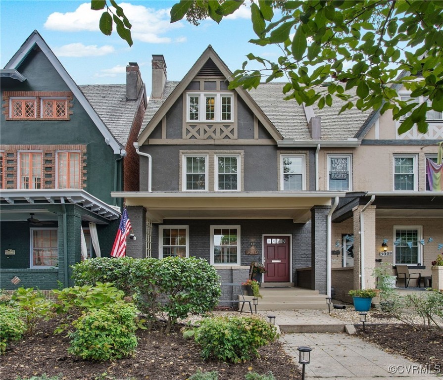 a front view of a house